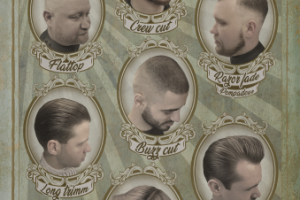 Постер-портфолио для барбершопа