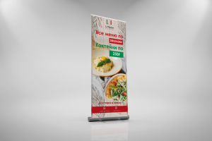 Ролл-ап для кафе итальянской кухни "Литали"