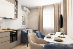 кухня гостиная