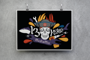 Плакат на 13 лет компании MediaMix