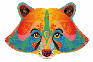 Пазл деревянный «Енот», лицевая сторона