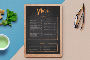 Меню кофейни
