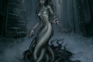 девушка змея