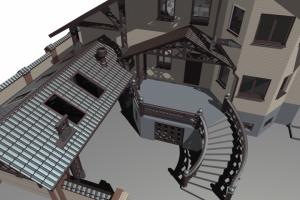 Входной узел, навес для автомобиля идекоративная конструкция сте