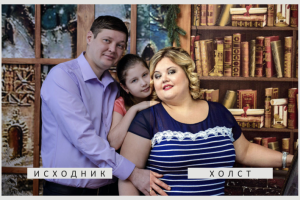 Имитация под живопись и печать на холсте