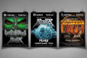 Афиши рок-концертов.