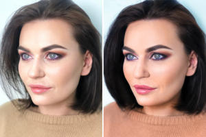 Ретушь лица и причёски