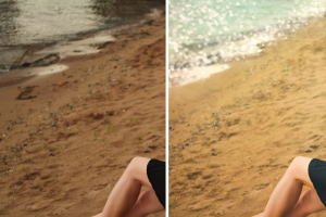 Создание моря на заднем плане вместо пруда