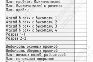 ведомость чертежей
