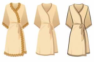 Варианты иллюстрации женского халата