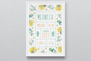 Метрика для новорождённого