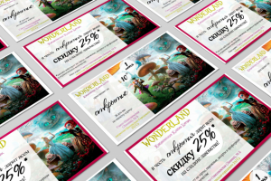 Дизайн листовки для кондитерской Wоnderland