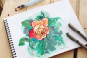 Акварельная открытка