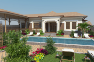 Фасад дачного домика