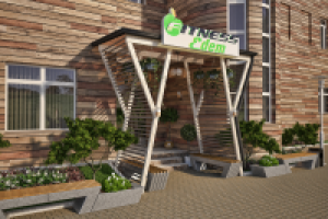 Фасад нового фитнес клуба Эдем