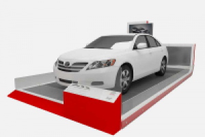 Подиум под toyota Prius в ТЦ