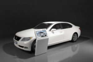 Информационная стойка Lexus для авто на выставку в Крокус