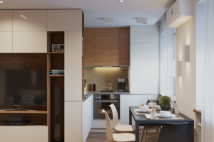 Через гостинную в кухню