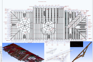 Реконструкция большепролетной крыши. Фермы деревянные