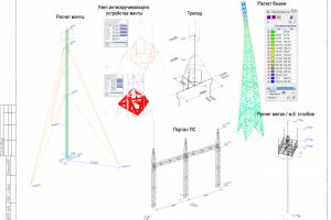 Расчет опор сотовой связи и опор энергетической отрасли