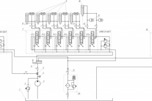 Гидравлическая схема сваебойной машины