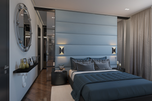 Дизайн проект квартиры 100м2, Спальня