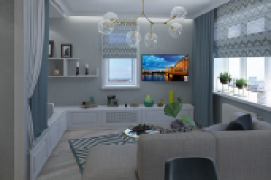 Дизайн гостиной современная классика .