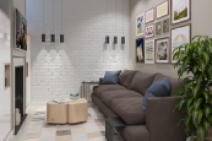 Гостиная со второстепенным освещением