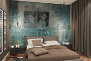 Спальня в стиле лофт