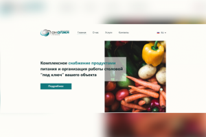 Сайт-визитка по снабжению столовых вахтовиков