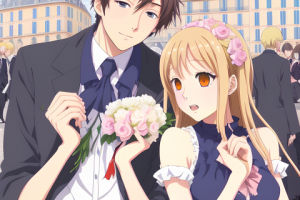 2д аниме свадебное фото