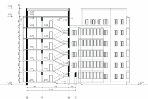 Разрез жилого дома