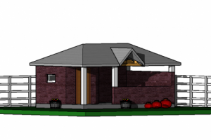 Беседка с кладовым помещением для хранения садового инвентаря