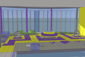 Центр досуга, интерьер зимнего сада (зона отдыха)