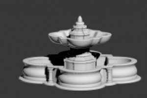 Моделька фонтана для каминов