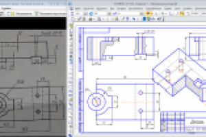Аксонометрия+3 вида детали
