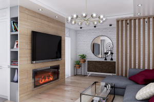 Гостиная и спальня для девушки, ЖК "Царская столица".