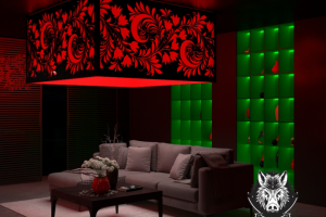 Интерьерная панель WEPR "Русские узоры" (красный)