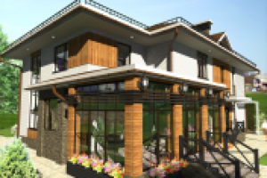 Двухэтажный дом, вид 3