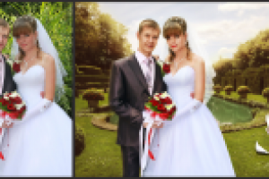 Ретушь + Замена фона + Художественная обработка