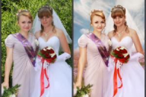 Ретушь + Пластика + Замена фона + Художественная обработка