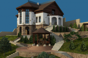 Разработка ландшафта загородного дома