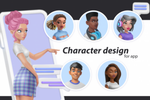 Дизайн персонажей для приложения