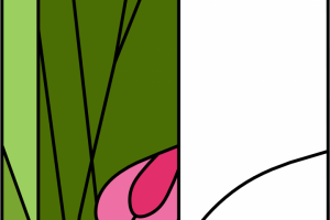 Витраж Тюльпаны