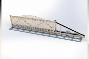 Проект КМД ворот на территорию башни "Эволюция" Москвы-Сити