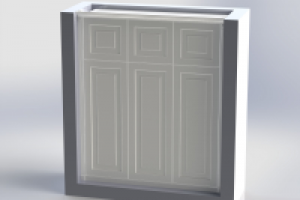 Встроенный шкаф с филенчатыми фасадами