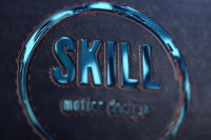 Стильная 3D анимация логотипа. Metal, Gold.