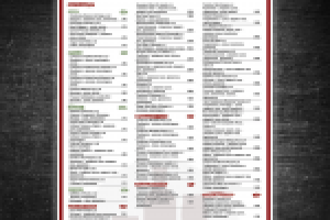 Оформление меню пиццерии