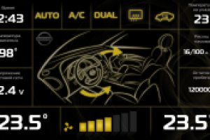 Экран на Nissan Tiana