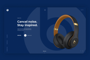 Landing page для наушников Beats